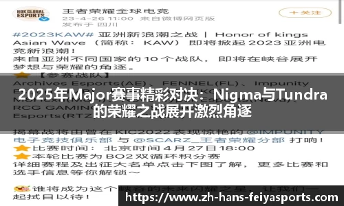 2025年Major赛事精彩对决：Nigma与Tundra的荣耀之战展开激烈角逐